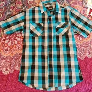 Men's Plaid button down shirt